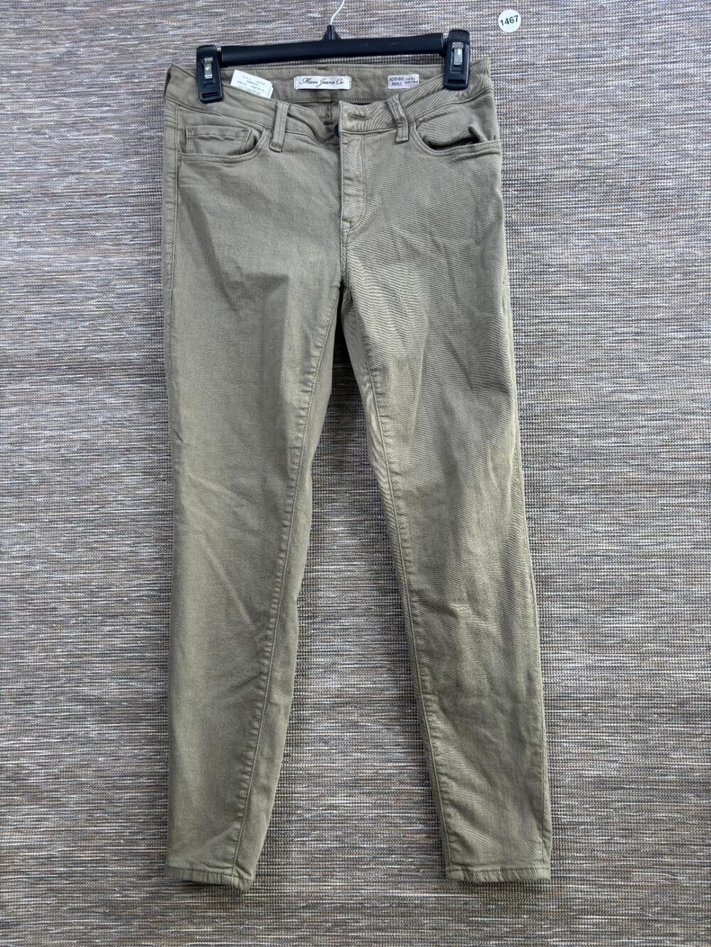 Mavi Adriana Ankle Jeans Womens Size 28 Tan Mid Rise Super Skinny Denim Stretch